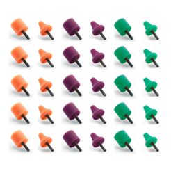 Set 30 bureti pentru lustruit Flex PP-Mix 35 HEX VE30, 533182, 3 culori, diametru 35 mm
