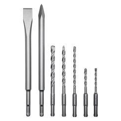 Set mixt 7 bucati Flex CH/HD 4-C Set SDS-plus, 533611, SDS-plus, burghie 4 taisuri