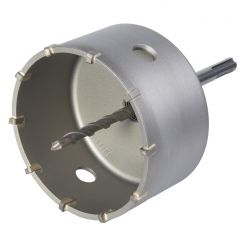 Carota cu burghiu centrare SDS Plus Wolfcraft 5490000, D 105 mm, lungime activa 46 mm