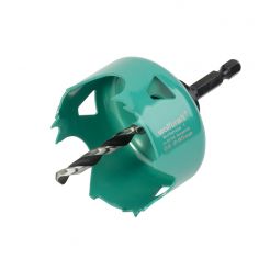 Carota de taiere din otel carbon Wolfcraft 5966000, diametru 60 mm prindere hexagonala 1/4