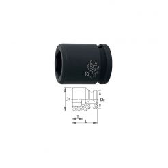 Cap cheie tubulara de impact Unior 232/4 6p_21, 3/4", 21 mm, 603982