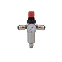Regulator de presiune cu robinet, cuple rapide mama si manometru, filet exterior 3/8" Omg, 630R_3/8