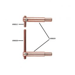 Electrod drept pentru sudura in Puncte Telwin 690028 lungime 125 mm