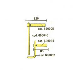 Electrod drept pentru sudura in puncte Telwin 690046, lungime 215 mm, diametru 12 mm