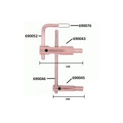 Electrod profilat pentru sudura in puncte Telwin 690076, diametru 12 mm