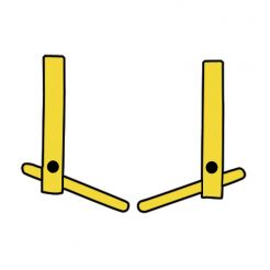 Set brate XA2 pentru sudura in puncte Telwin 803150, 120 mm, cu electrozi