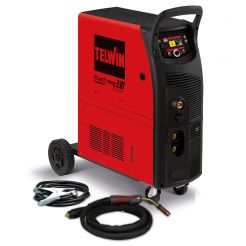 Aparat sudura MIG-MAG/FLUX/BRAZARE/ MMA/TIG-DC LIFT Telwin ELECTROMIG330WAVERA, 300 A, sarma otel 0.6-1.2  mm, torta racita cu lichid, cu accesorii