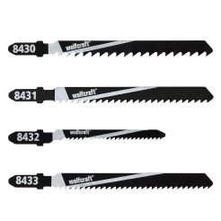Set 10 panze pentru fierastrau pendular Wolfcraft 8430000, prindere in T, pentru lemn, adancimi de taiere 15 / 30 / 40 / 50 mm