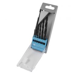 Set 6 burghie pentru metal Wolfcraft 8453000, HSS, 2-8 mm, tija cilindrica, in cutie din plastic