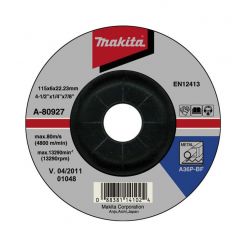 Disc abraziv Makita A-80933 pentru slefuit metal, D125x6x22.23 mm, A36P