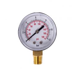 Manometru hidrofor Italtecnica A22-4, 1/4", 0-12 bari, 50 mm