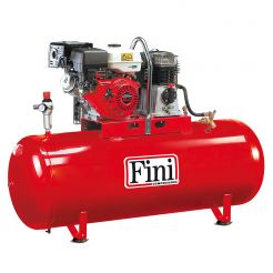 Compresor de aer cu ulei Fini MK113-200F-9S HONDA, motor termic pe benzina, 6.7 kW, 10 bar, 556 l/min, butelie 200 l