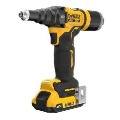 Pistol pentru nituit DeWalt DCF403D2GT, nituri Ø 2.4 / 3.2 / 4.0 / 4.8 mm, cu 2 acumulatori XR 18V / 2.0Ah tip G si incarcator in valiza TSTAK 