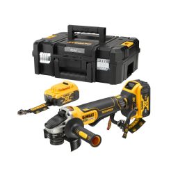 Polizor unghiular DeWalt DCG406P2LRT-XJ, 125 mm, cu 2 acumulatori Lanyard Ready XR 18V / 5.0Ah in valiza TSTAK