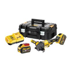 Polizor unghiular DeWalt DCG418SHDX2, cu 2 acumulatori Li-Ion XR Flexvolt 54V/9.0Ah, 125 mm, cutie TSTAK 