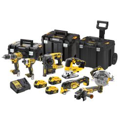 Set 7 masini DeWalt DCK755P3T, cu 3 acumulatori XR 18V / 5.0Ah si incarcator in valize TSTAK
