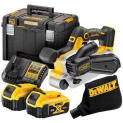 Masina de slefuit cu banda DeWalt DCW220P2, 75 x 533 mm, cu 2 acumulatori XR 18V / 5.0Ah si incarcator in valiza TSTAK