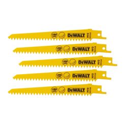 Set 5 panze fierastrau alternativ DeWalt DT2356, pentru taieri in lemn si metal, 152 mm