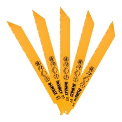 Set 5 panze fierastrau alternativ DeWalt DT2387, pentru taieri in lemn si metal, 203 mm