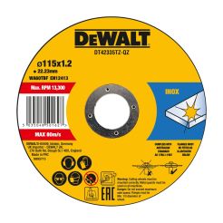 Set 10 discuri abrazive DeWalt DT42335TZ, pentru debitat inox, 115 x 1.2 mm