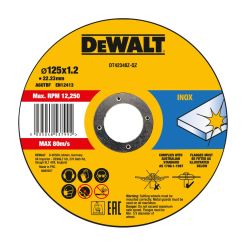 Disc abraziv DeWalt DT42340Z, pentru debitat inox, 125 x 1.2 mm