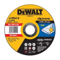 Disc abraziv DeWalt DT43904, pentru debitat inox, 125 x 1.2 mm