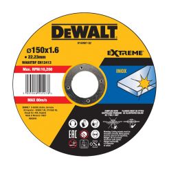 Disc abraziv DeWalt DT43907, pentru debitat inox, 150 x 1.6 mm