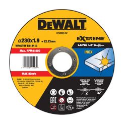 Disc abraziv DeWalt DT43909, pentru debitat inox, 230 x 1.9 mm
