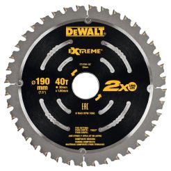 Disc Dewalt DT4394 pentru fierastrau circular, D 190x30x1.6 mm, 40 dinti, pentru taiere fina, seria Extreme