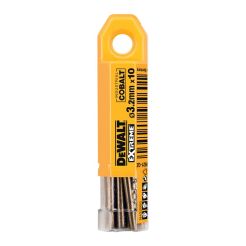 Set 10 burghie pentru metal DeWALT DT4921, tip HSS-E, cobalt, 3.2x36x65 mm