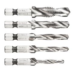 Set 5 burghie tarod DeWALT DT50060, M4 - M10, seria Extreme Impact