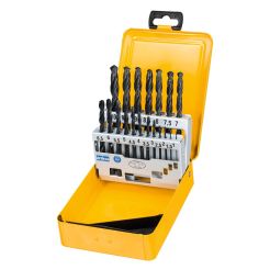 Set 19 burghie pentru metal DeWALT DT5913, tip HSS-R, 1.0 - 10.0 mm, tija cilindrica, in caseta plastic