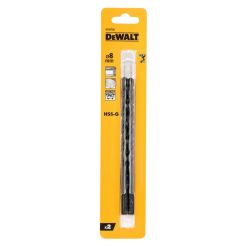 Set 2 burghie pentru metal DeWALT DT60756, tip HSS-G, 8.0 x 109 x 165 mm