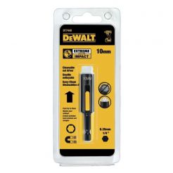 Bit tubular EXTREME IMPACT DeWALT DT7440, 10 x 75mm cu sistem de curatare, prindere hexagonala 1/4"