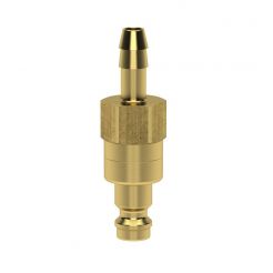 Cupla rapida mini tata Ludecke ESM_4_SAB, DN 5, cu bradut pentru furtun 4 mm, inchidere dubla