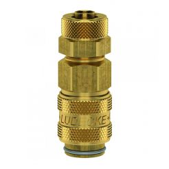 Cupla rapida mini mama Ludecke ESM_6_TQAB, DN 5, piulita, furtun 6x8 mm, inchidere dubla