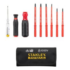 Set surubelnite izolate Stanley Fatmax FMHT66426-0, VDE 1000 V, 9 piese in geanta textila