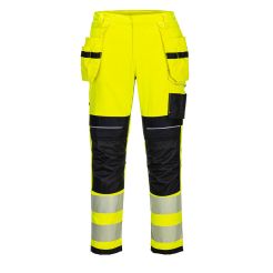 Pantaloni PW3 FR Modaflame Hi-Vis Holster Portwest model FR407, marime 32, culoare Galben/Negru, fit R