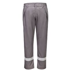 Pantaloni FR rezistenti la substante chimice Portwest model FR417, marime 30, culoare Gri, fit R