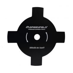 Cutit motocoasa cu 4 dinti Greenfield GA-DISC_4T, 255x1.6x25.4 mm
