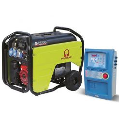 Generator de curent pe benzina PRAMAC S8000_CONN_AVR_AMF, portabil, monofazat, 7.2 kVA, panou de automatizare