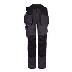 Pantaloni cu buzunare exterioare Portwest WX3 T702MGS34, culoare gri inchis, marime 28, talie joasa