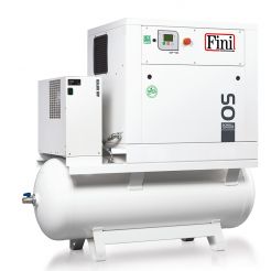 Compresor aer Fini OS 5.5-08-270 ES, butelie aer 270 l, 5.5 kW, 8 bar, 620 l/min aer refulat, uscator incorporat