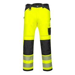 Pantaloni de lucru Hi-Vis Portwest PW340YBR48, culoare galben negru, marime 48, talie normala