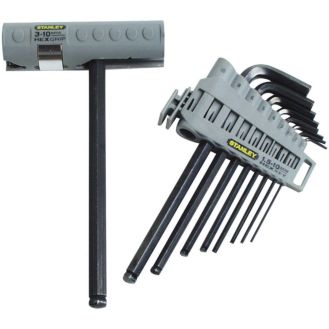 Set 9 chei imbus ''L'' cu maner Stanley 0-89-904, 1.5-10 mm