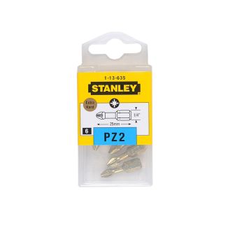 Set 6 biti torsiune Stanley 1-13-635, 25 mm, 1/4", PZ2, fixare C6.3