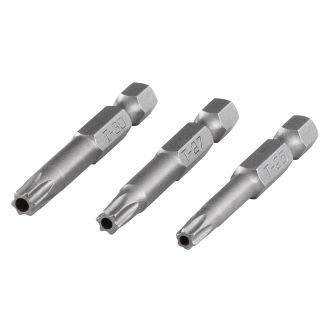 Set 3 biti siguranta Wolfcraft 1262000, TX25-27-30, 50 mm, prindere E63