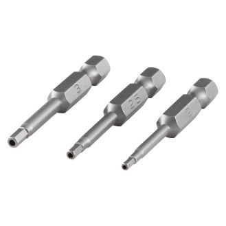 Set 3 biti siguranta Wolfcraft 1263000, profil hexagonal, lungime 50 mm
