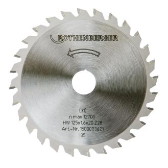 Disc universal Pipecut Mini Rothenberger 1500003621, D 125x20 mm, 28 dinti, DURACUT Uni