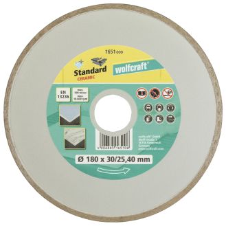 Disc diamantat Wolfcraft 1651000, Standard Ceramic, D 180x25.4x5 mm